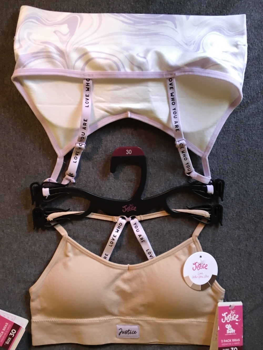 NWT Justice Girls Training Bra Bundle Seamless Racerback 2-Pack Size 30 - Picture 2 of 4